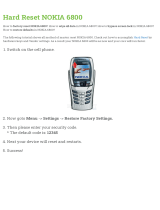Nokia 6800 Hard reset manual