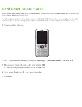 Sharp GX15 User manual