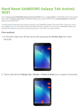 Samsung Galaxy Tab Active2 WiFi Hard reset manual