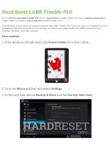 LARK  FreeMe 70.0 Hard reset manual
