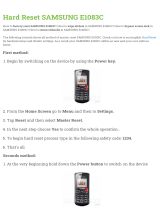 Samsung E1083C Hard reset manual