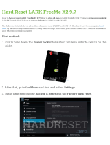 LARK  FreeMe X2 9.7 Hard reset manual