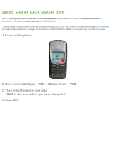 Ericsson T66 User manual