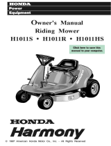 Honda HARMONY H1011S Owner's manual