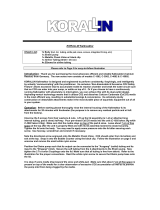 KORALLIN Kalkreaktor C-1502 User manual