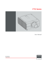 Barco F70-4K8 User manual