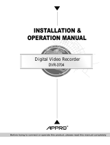 Appro DVR-3704T Installation & Operation Manual