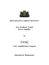 VAC Renaissance 30/70 Owner's manual