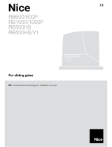 Nice ROBUS RB600P Instructions And Warnings For Installation And Use