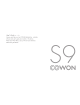 Cowon S9 16GB User manual