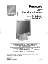 Panasonic TC20LA2D - 20" LCD TV Operating Instructions Manual