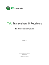 TVU networks TR3700 Set Up And Operating Manual