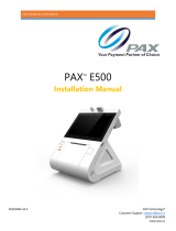 PAX E500 Installation guide