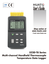 HUATO Multi-channel Handheld Thermocouple Temperature Data Logger User manual