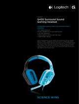 Logitech G430 Surround Sound Gaming Headset User manual