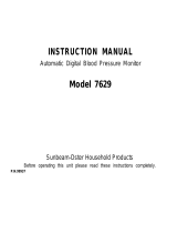 Sunbeam 7629 User manual