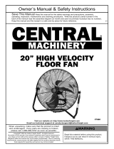HARBOR FREIGHT 20 in. High Velocity Floor Fan Owner's manual