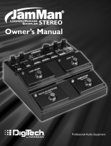 DigiTech JAMMAN STEREO Owner's manual