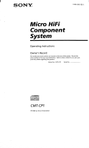 Sony CMT-CP1 Owner's manual