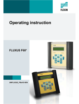 Flexim FLUXUS F60 Series Operating