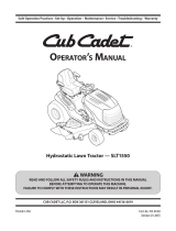 Cub Cadet SLT1550 User manual