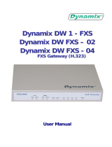 Dynamix DW1-FXS User manual