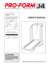 ProForm J4 User manual