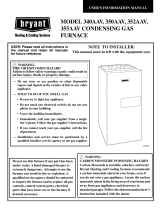 Bryant 4-WAY MULTIPOISE TWO-STAGE CONDENSING GAS FURNACE 352AAV Operating instructions