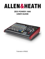 ALLEN & HEATH Zed Power 1000 User manual