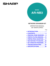 Sharp AR-NB3 User manual