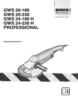 Bosch GWS Professional 24-180 JH Owner's manual