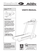 Reebok Treadmill ACD 4 User manual