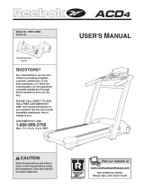 Reebok Fitness ACD4 TREADMILL User manual