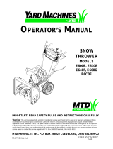 Yard Machines E600E User manual