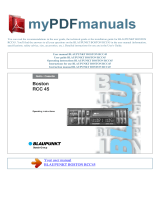 Blaupunkt RCC45 User manual