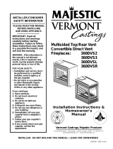 Majestic Vermont Castings 360DVSL Operating instructions