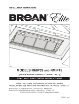 Broan Broam Elite Range Hood User manual