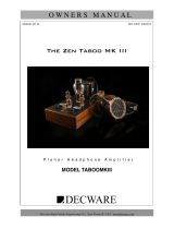 Decware Zen TABOO Mk III Owner's manual