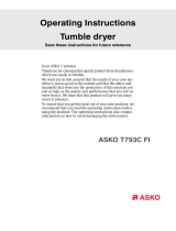 Asko T793C Operating instructions