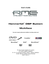 RME Audio Hammerfall Multiface User manual