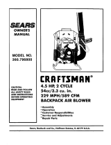 Craftsman 360796800 Owner's manual