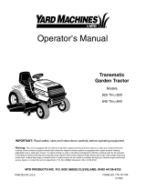 Yard Machines 849 Series User manual