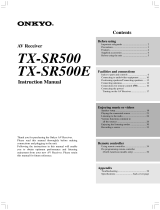 ONKYO TX-SR500E User manual