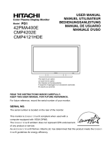 Hitachi 42PMA400E User manual