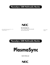 NEC PlasmaSync 3300 User manual