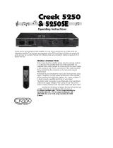 Creek Audio 5250 Operating instructions