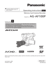 Panasonic AVCCAM AG-AF100P User manual