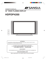 Sansui HDPDP4200 Owner's manual
