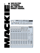 Mackie 1402-VLZ PRO User manual