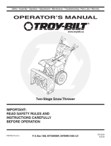 Troy-Bilt Two-Stage Snow Thrower User manual